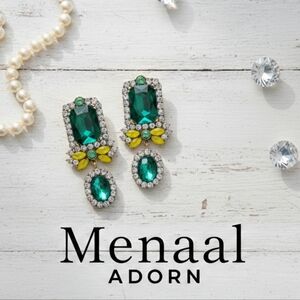 Emerald Enigma | Fashion Dangle Statement Earrings